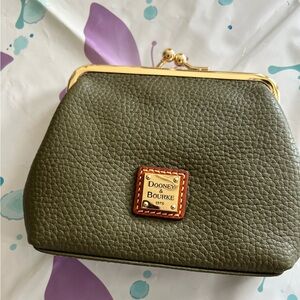Dooney & Bourke Olive (Green) Color Kisslock Coin Purse